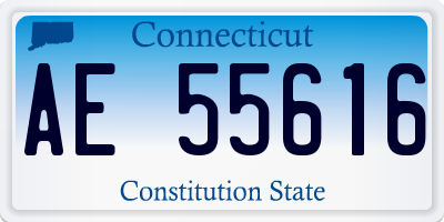 CT license plate AE55616