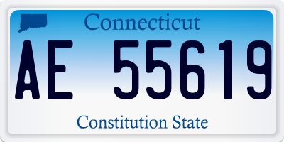 CT license plate AE55619