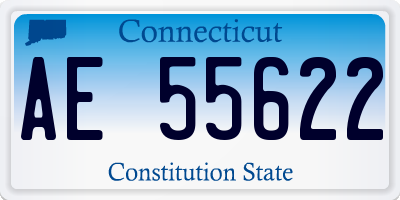 CT license plate AE55622