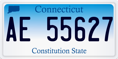 CT license plate AE55627
