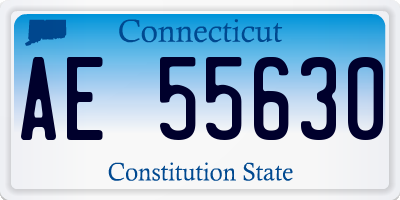 CT license plate AE55630