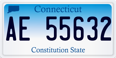 CT license plate AE55632