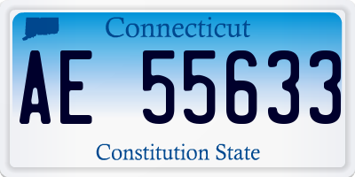 CT license plate AE55633