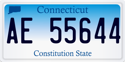CT license plate AE55644