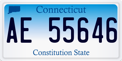 CT license plate AE55646