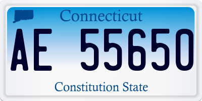CT license plate AE55650