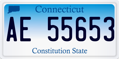 CT license plate AE55653