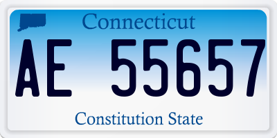 CT license plate AE55657