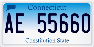 CT license plate AE55660