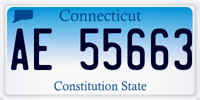 CT license plate AE55663