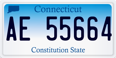 CT license plate AE55664