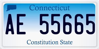 CT license plate AE55665