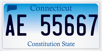 CT license plate AE55667