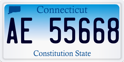 CT license plate AE55668