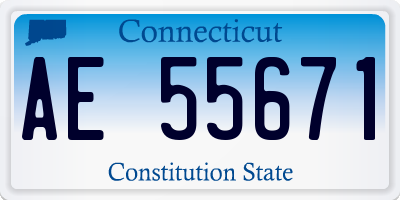 CT license plate AE55671
