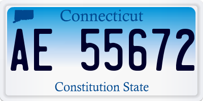 CT license plate AE55672