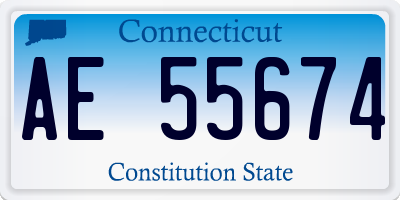 CT license plate AE55674