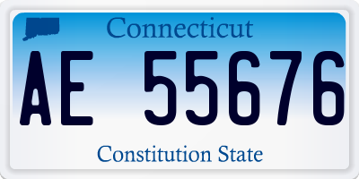 CT license plate AE55676
