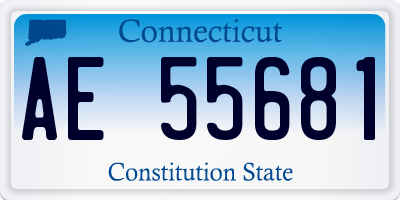 CT license plate AE55681