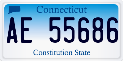 CT license plate AE55686
