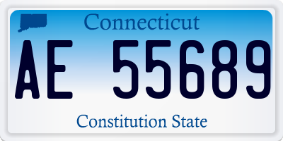 CT license plate AE55689