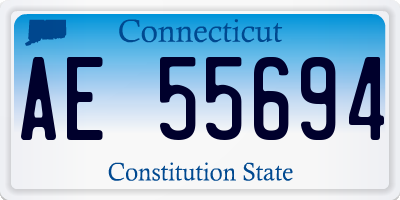 CT license plate AE55694