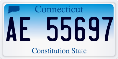 CT license plate AE55697