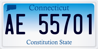 CT license plate AE55701