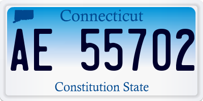 CT license plate AE55702