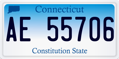 CT license plate AE55706