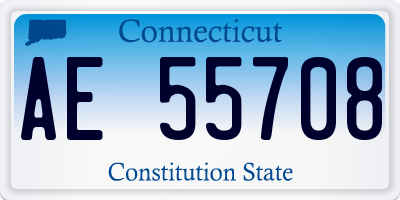 CT license plate AE55708