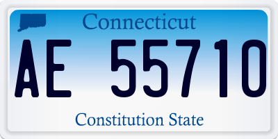 CT license plate AE55710