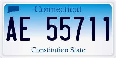 CT license plate AE55711
