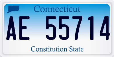 CT license plate AE55714