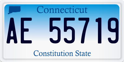 CT license plate AE55719