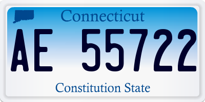 CT license plate AE55722