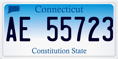 CT license plate AE55723