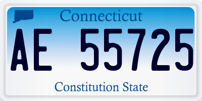 CT license plate AE55725