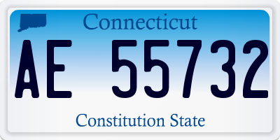 CT license plate AE55732