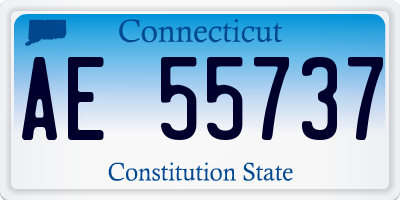 CT license plate AE55737