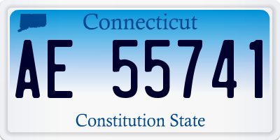 CT license plate AE55741