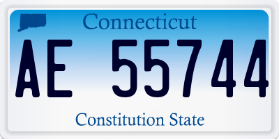 CT license plate AE55744