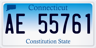 CT license plate AE55761