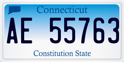 CT license plate AE55763