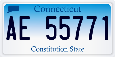 CT license plate AE55771