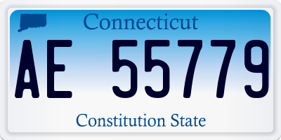 CT license plate AE55779
