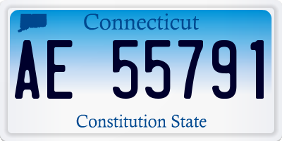 CT license plate AE55791