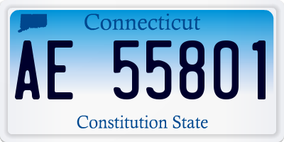 CT license plate AE55801