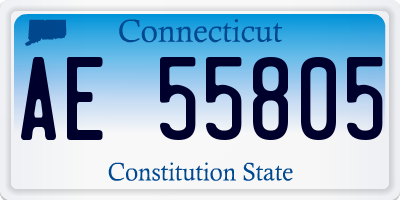 CT license plate AE55805
