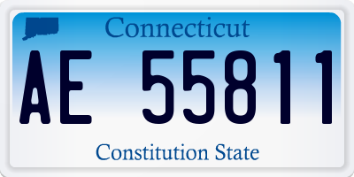 CT license plate AE55811